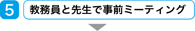 教務員と先生で事前ミーティング