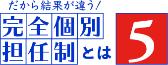 だから結果が違う！「完全個別担任制」とは5